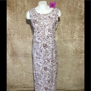 JACLYN SMITH Linen Sleeveless Sheath Maxi …